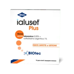 Ialuset Plus IBSA 10 Garze Medicate 10x10cm