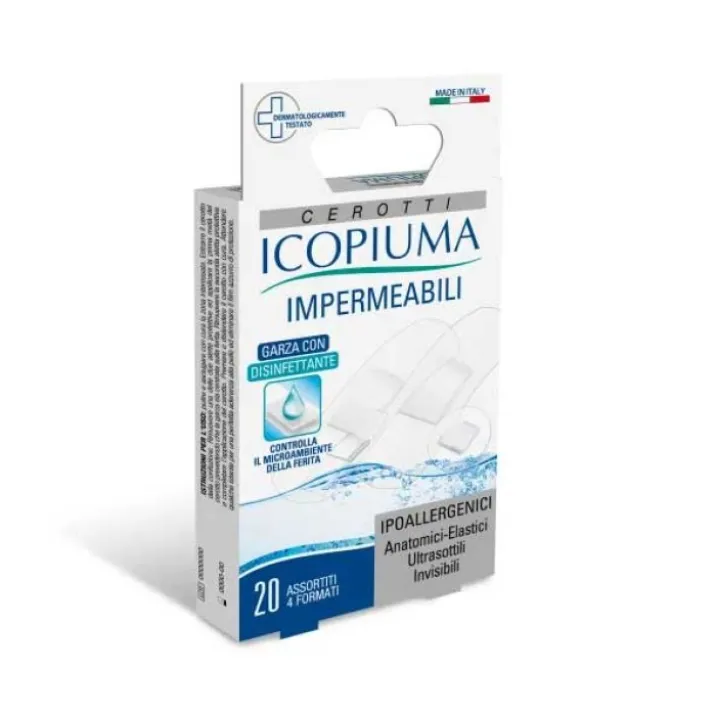 Icopiuma Cerotti Impermeabili Ultrasottili Ipoallergenici Misura Assortita 20Pezzi