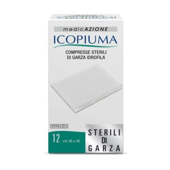 Icopiuma Compresse Sterili Di Garza Idrofila 36x40cm 12Pezzi