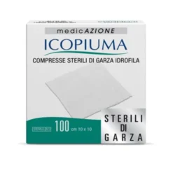 Icopiuma Compresse Sterili Di Garza Idrofila 10x10cm 100Pezzi