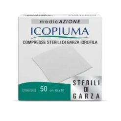 Icopiuma Compresse Sterili Di Garza Idrofila 10x10cm 50Pezzi