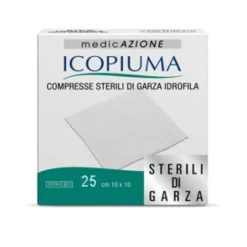 Icopiuma Compresse Sterili Di Garza Idrofila 10x10cm 25Pezzi