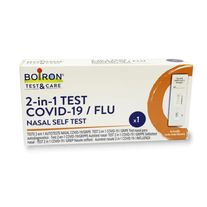 2-in -1 Covid 19/Flu Boiron 1 Self Test Nasale