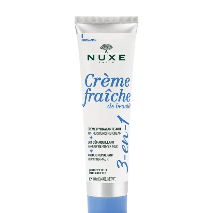 3 in 1 Crema Idratante Latte Struccante Maschera Rimpolpante Crème Fraîche de Beauté® Nuxe 100ml
