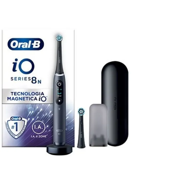 iO Serie 8 Nero Oral-B + 2 Testine di Ricambio