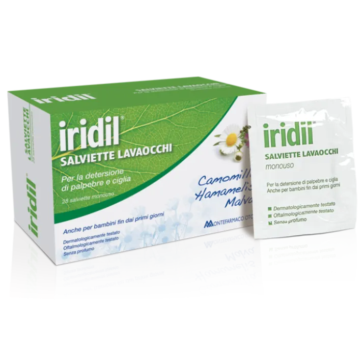 Iridil® Salviette Lavaocchi MONTEFARMACO 28 Pezzi