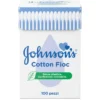 Johnson's Baby, Baby Bastoncini Morbidissimi, Cotone - 100 Pezzi