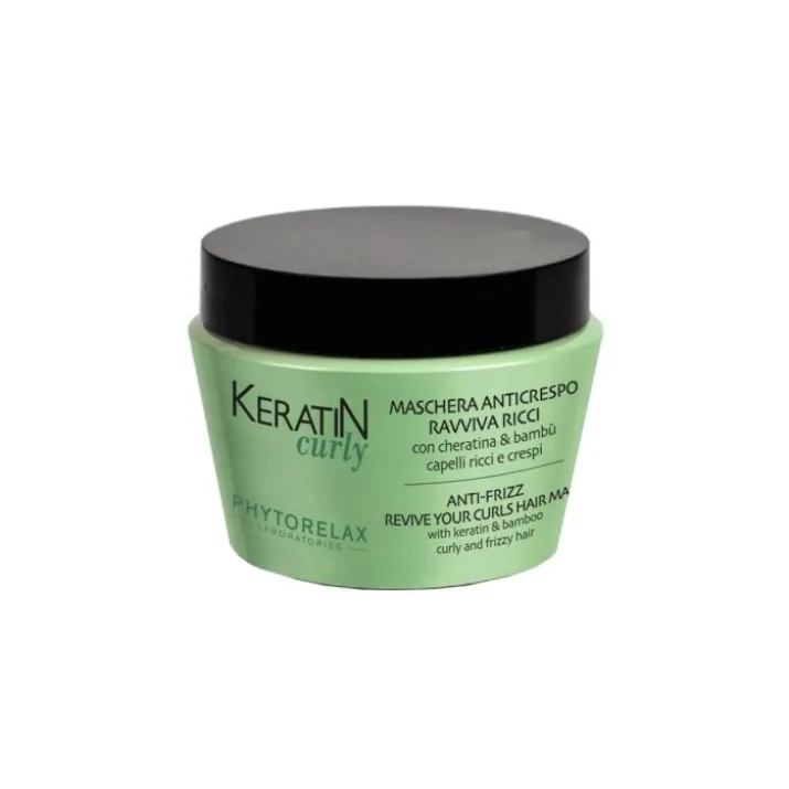 Keratin Curly Maschera Anticrespo Ravviva Ricci Phytorelax 250ml
