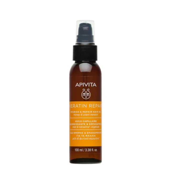 Keratin Repair Nourish & Repair Hair Oil Apivita 100ml