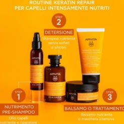Keratin Repair Nourish & Repair Hair Oil Apivita 100ml