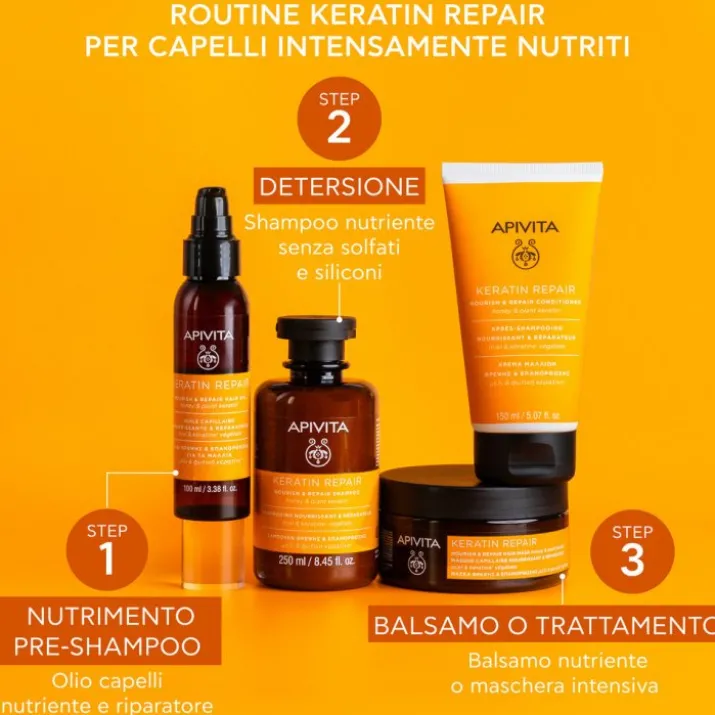 Keratin Repair Nourish & Repair Hair Oil Apivita 100ml