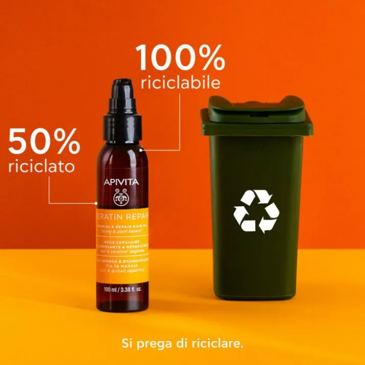 Keratin Repair Nourish & Repair Hair Oil Apivita 100ml