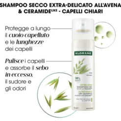 Klorane Shampoo Secco Extra-Delicato all'Avena & Ceramide 150ml