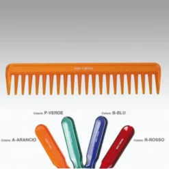 Koh-I-Noor Pettine Radone Per Capelli Bagnati E Ricci Colore Arancio 7132A