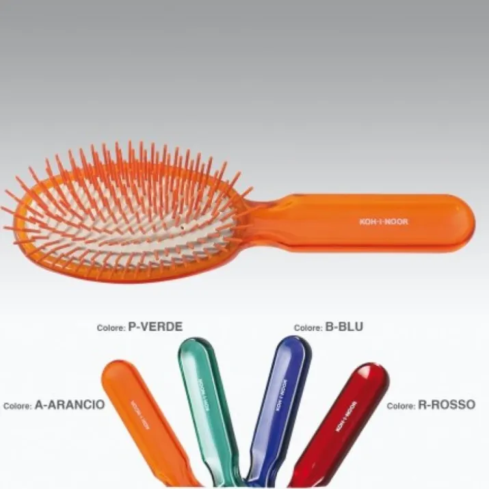 Koh-I-Noor Spazzola Pneumatica Ovale Grande Con Picchi Cilindrici In Plastica Colore Verde COD 7110P