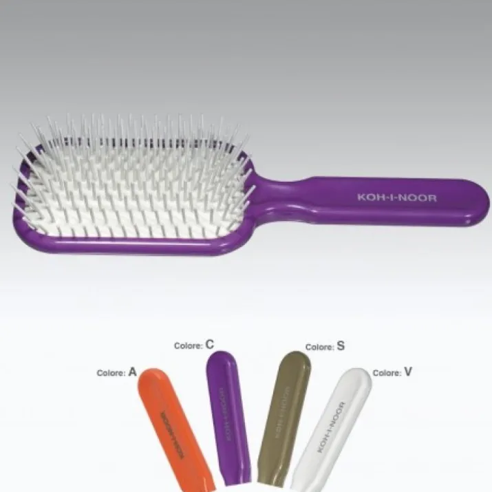 Koh-I-Noor Spazzola Pneumatica Quadra Con Picchi Cilindrici In Plastica Colore Viola COD 8105C
