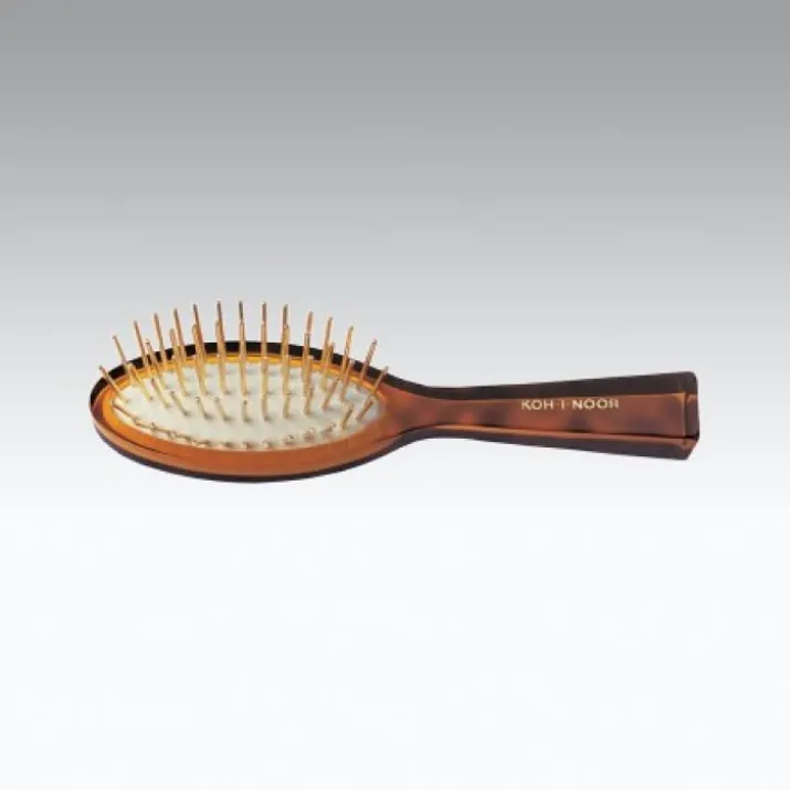 Koh-I-Noor Spazzola Pneumatica Ovale Piccola Tartaruga Jaspè Picchi Oro COD 107G