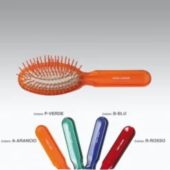 Kooh-I-Noor Spazzola Pneumatica Ovale Piccola Con Picchi Cilindrici In Plastica Colore Rosso COD 7109R