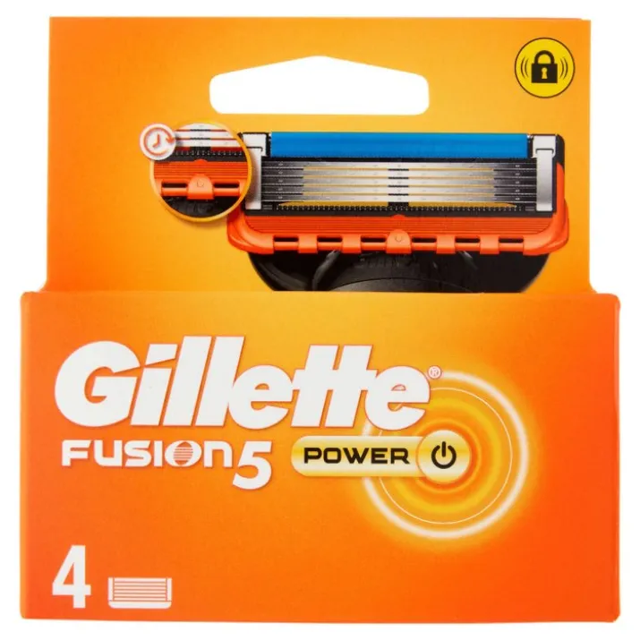 Lame Gillette Fusion5 Power 4 Pezzi