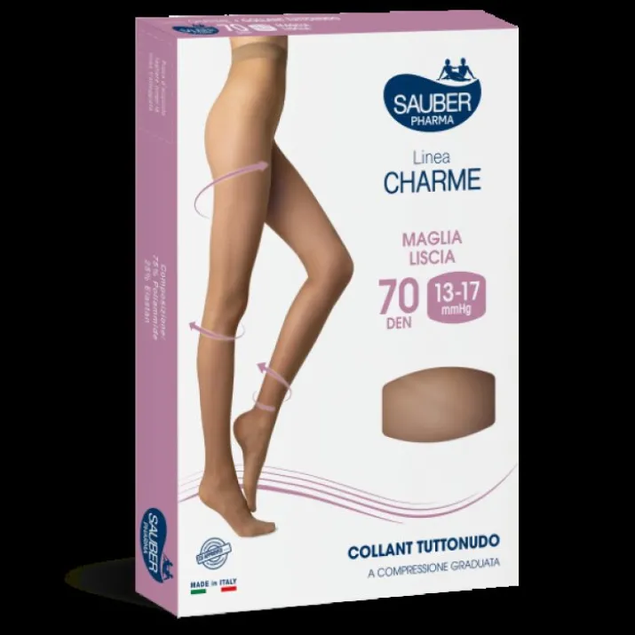 Linea Charme 70D Collant Tuttonudo Nero Tg.3 Sauber