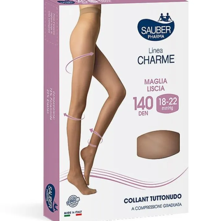 Linea Charme 140D Collant Tuttonudo Colore Medio TG.4 Sauber