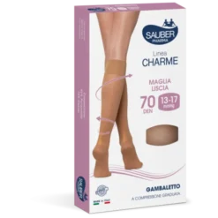 Linea Charme 70D Gambaletto Beige 2 Sauber 1 Paio