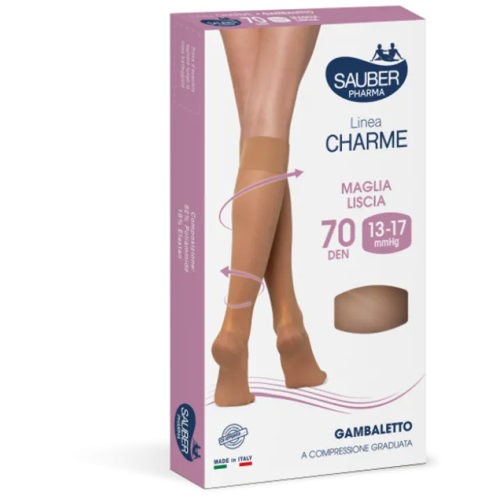 Linea Charme 70D Gambaletto Beige 2 Sauber 1 Paio
