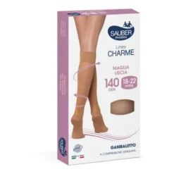 Linea Charme 140D Gambaletto Neutro Beige 3 Sauber 1 Paio