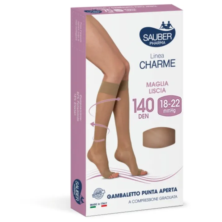 Linea Charme 140D Gambaletto Punta Ap Colore Medio Tg.4 Sauber