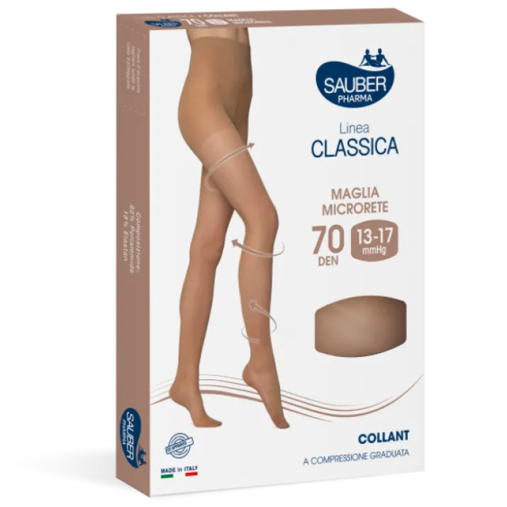 Linea Classica 70D Collant Neutro/Beige 4 Sauber 1 Paio