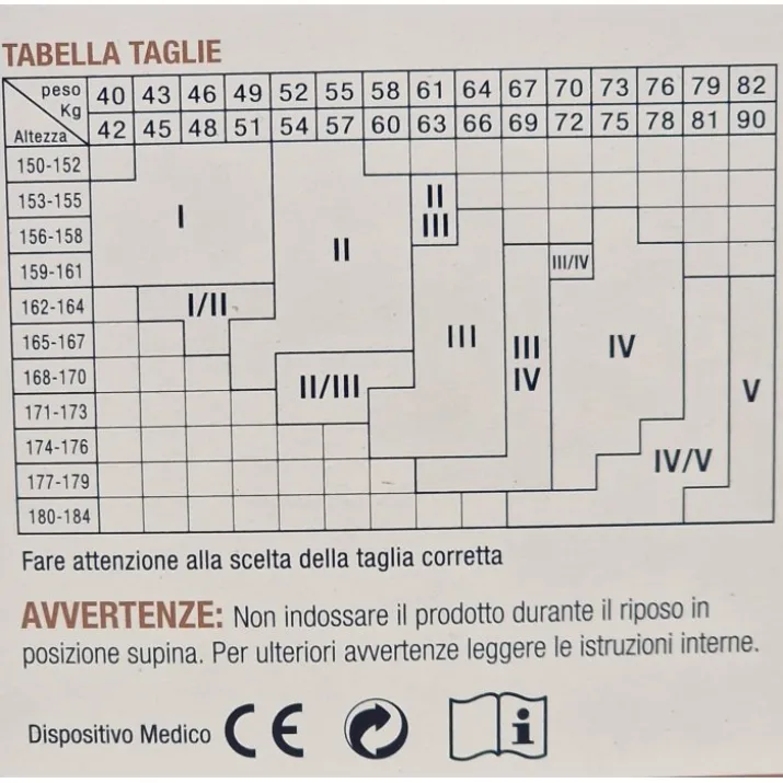 Linea Classica 140D Collant Premaman Neutro Tg.5 Sauber