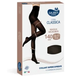 Linea Classica 140D Collant Supercoprente Nero Tg.4 Sauber