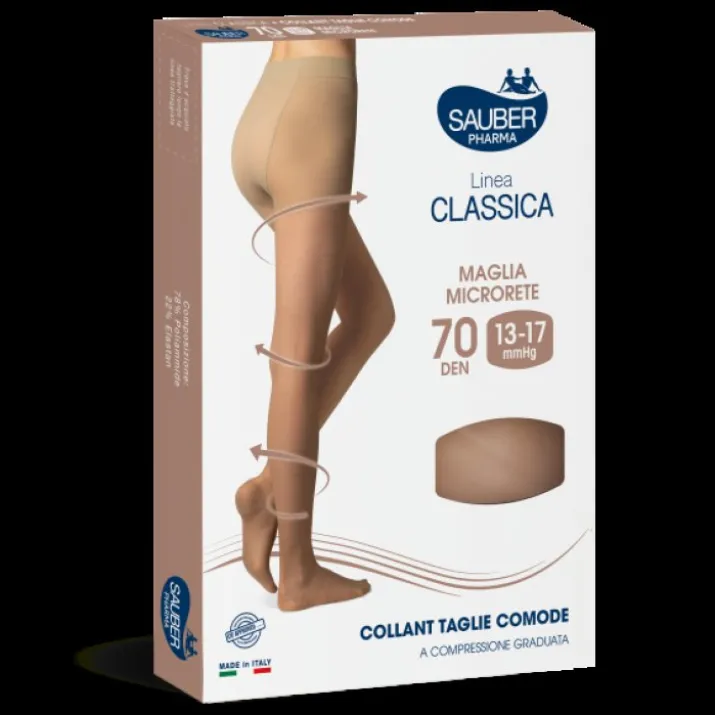 Linea Classica 70D Collant Taglie Comode Nero Tg.5 Sauber