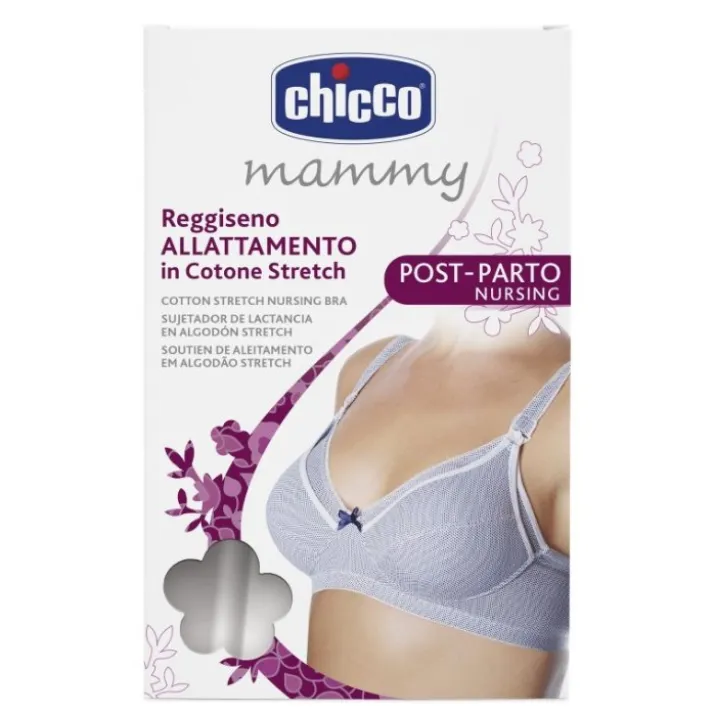 Mammy Reggiseno Allattamento in Cotone Stretch Bianco Chicco Taglia 3C