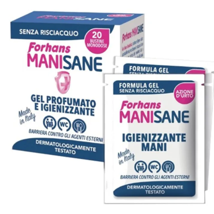 ManiSane Igienizzante Mani Forhans 20 Bustine
