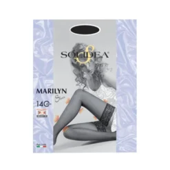 Marilyn Calze Autoreggenti 140 Den Sheer Solidea® Colore Nero Taglia 2-M