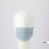 Mascherina Baby Pois Azzurro Linea Oro Carillo Kit 2 Mascherine