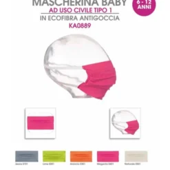 Mascherina Bimbo 6-12 Anni KA0889 Colore Magenta 1 Pezzo