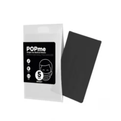 Mascherina Chirurgica Adult Black POPme 5 Pezzi