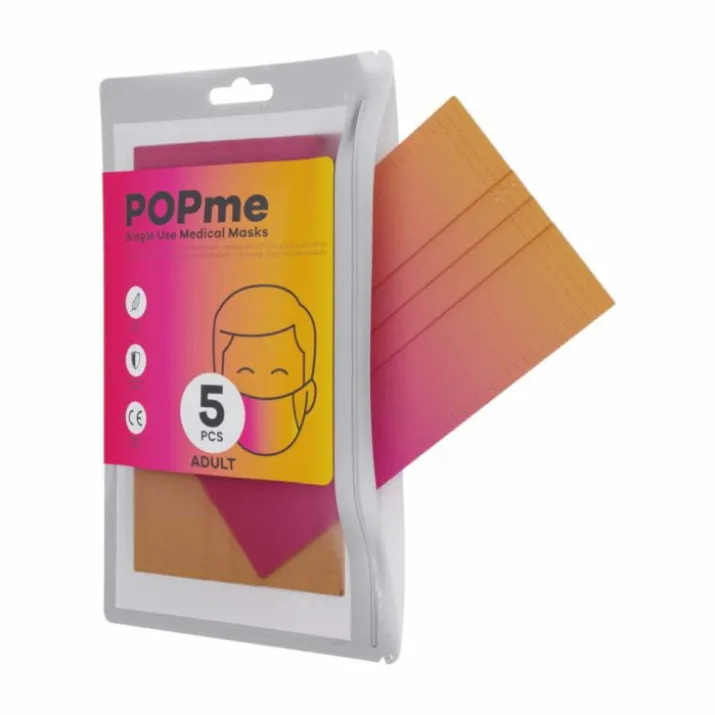 Mascherina Chirurgica Adult Sunset POPme 5 Pezzi