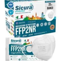 Mascherine FFP2 Bianco Tg.S Adulti Sicura 20 Pezzi