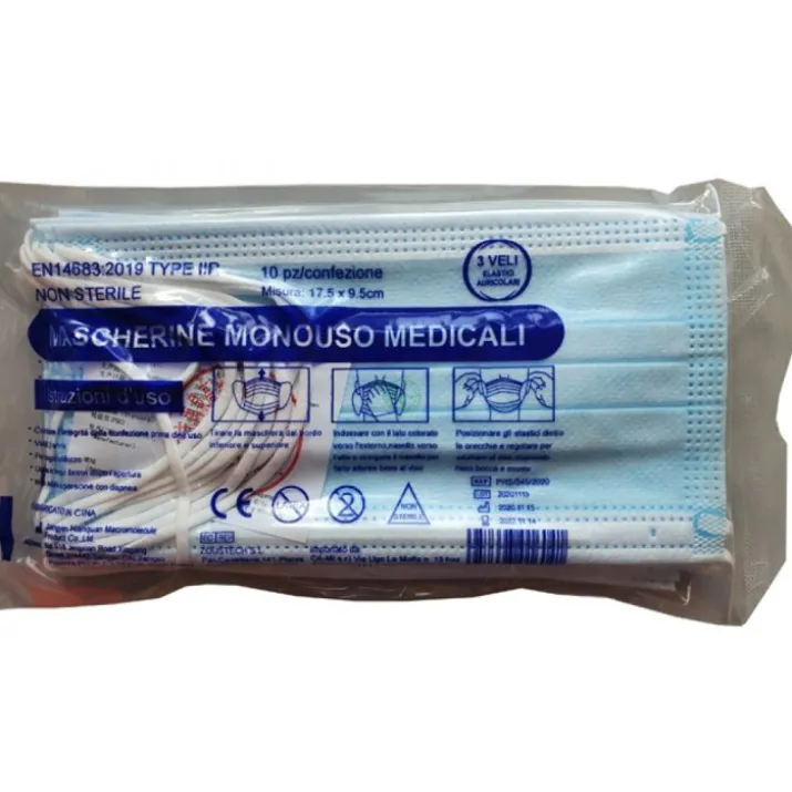 Mascherine Monouso Medicali 10 Pezzi