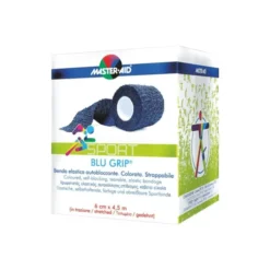 Master-Aid® Blu Grip® Sport Benda Elastica Autobloccante Colorata Strappabile 8x450cm