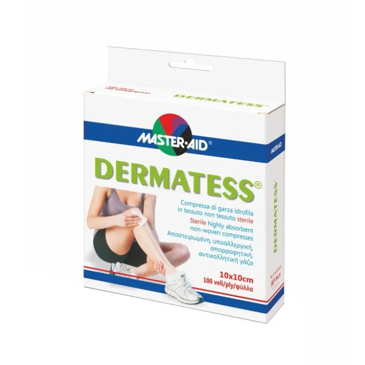 Master-Aid® Dermatess® Compressa Di Garza Idrofila In Tessuto Non Tessuto Sterile 18x40cm 12 Pezzi