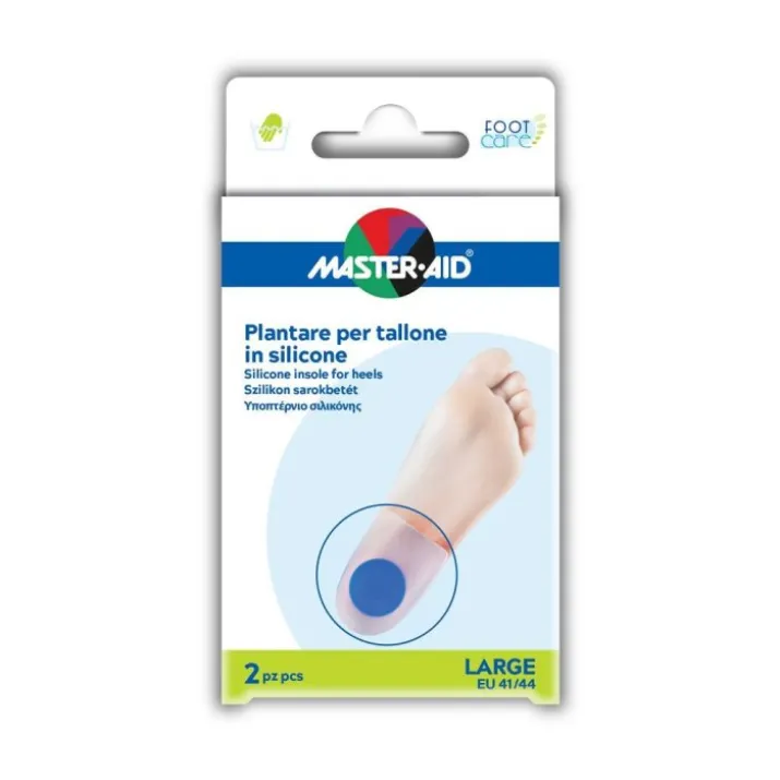 Master-Aid® Foot Care Plantare Per Tallone In Silicone Misura Large 2 Pezzi