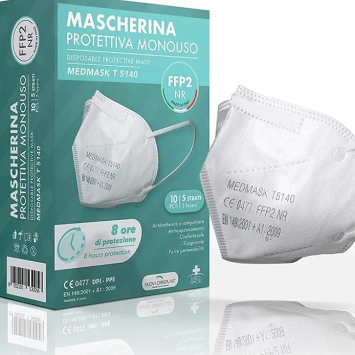 MEDMASK T5140 Mascherine Monouso FFP2 10 Pezzi