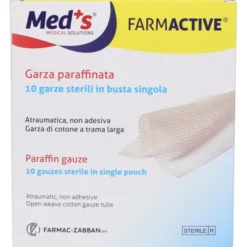 Med's FarmActive® Garza Paraffinata Sterile 10x30cm Farmac-Zabban 10 Pezzi
