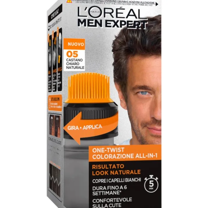 MEN EXPERT One Twist Colorazione Uomo 05 Castano Chiaro Naturale L'Oreal 50ml