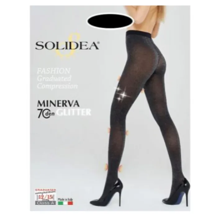 Minerva 70 Glitter Solidea Nero/Argento Taglia XL