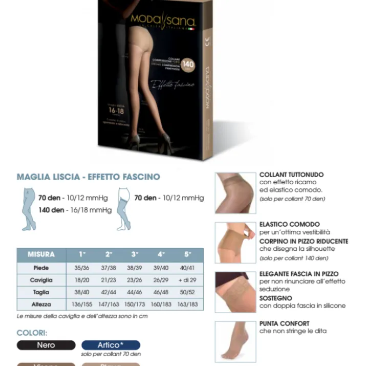 Modasana 140 Collant Maglia Liscia Playa Taglia 1